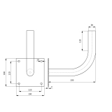 Metallist seinakinnitusklamber Ø38mm L250