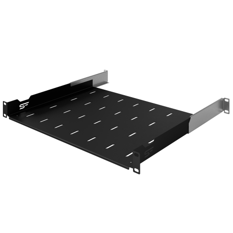 Rack Shelf Regulated 19" 1U 350mm Black