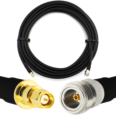 SMA Male / N Female 1m elastne koaksiaalkaabel — vastab LMR400 UF UltraFlex