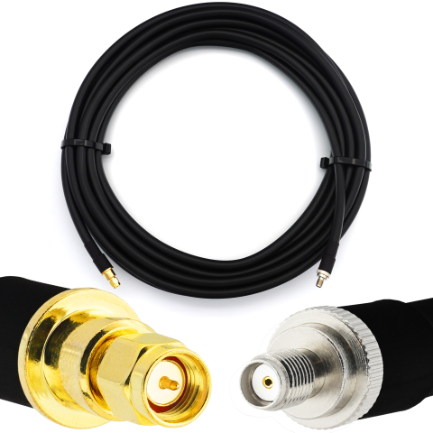 SMA Male / SMA Female 1m elastne koaksiaalkaabel — vastab LMR400 UF UltraFlex